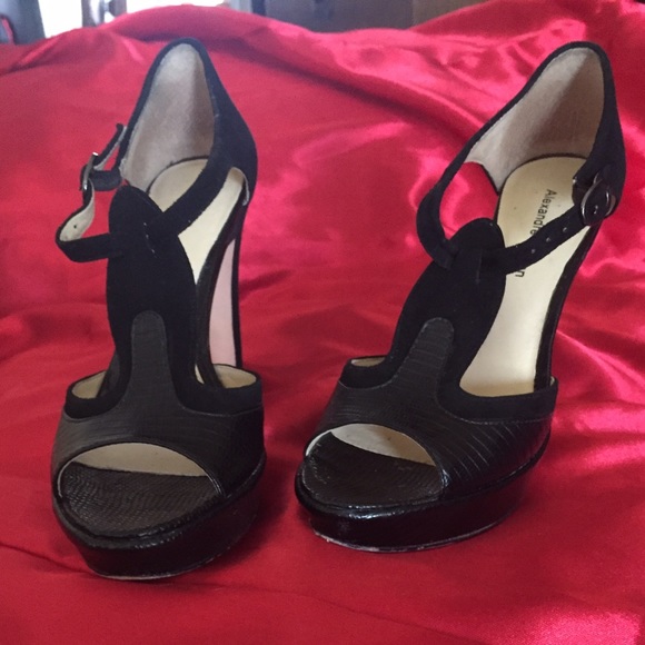 Alexander Birman Suede & Croc Sandals