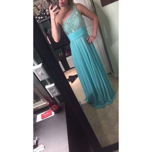 Blue prom dress