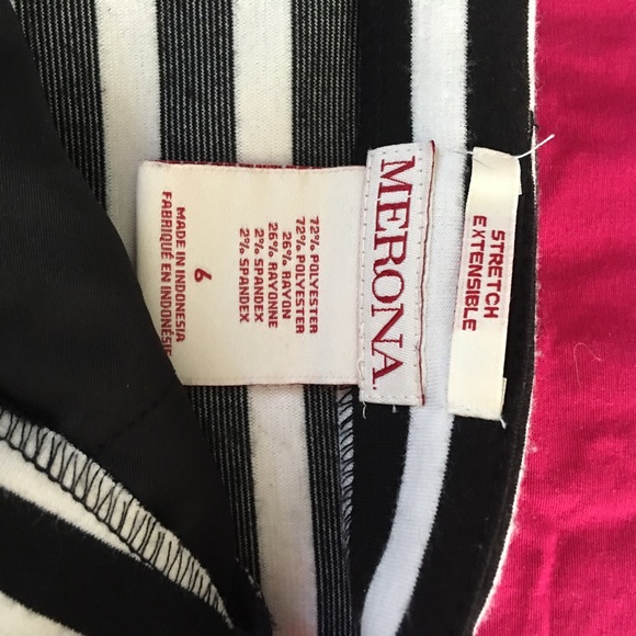 Black and white striped skirt w pockets - Picture 4 of 4