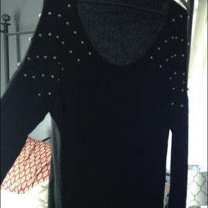 Studded black sweater