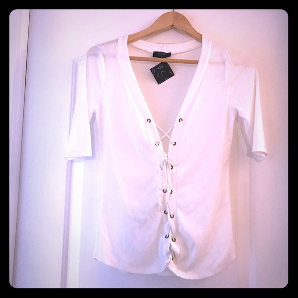 Nasty Gal lace up shirt.