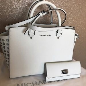 Michael kors large satchel & wallet