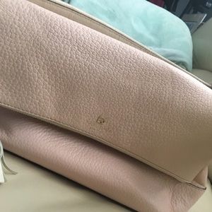 kate Spade pink leather fold over shoulder bag