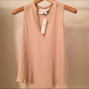 NWT RORY BECA silk sleeveless keyhole blouse XS