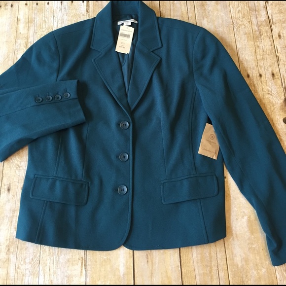 Coldwater Creek Jackets & Blazers - NWT Coldwater Creek Crepe Blazer Emerald Green