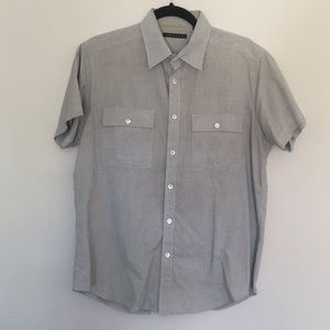 Theory men's short sleeve button down
