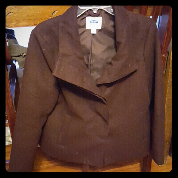 Plum color peacoat from Old Navy