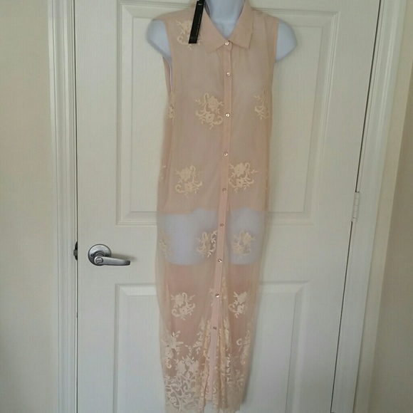 Jeans by buffalo  Tops - Reserved For rosebudh  Blush lace sheer duster L