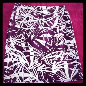 Gorgeous purple and white pencil skirt
