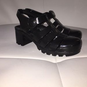 American Apparel AA Black Jelly Shoes Size 7
