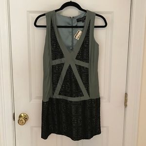 Twinkle By Wenlan Slate/Green Shift Dress