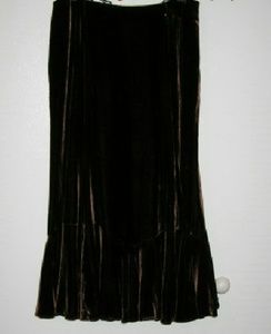 Ralph Lauren silk rayon velvet long skirt..d