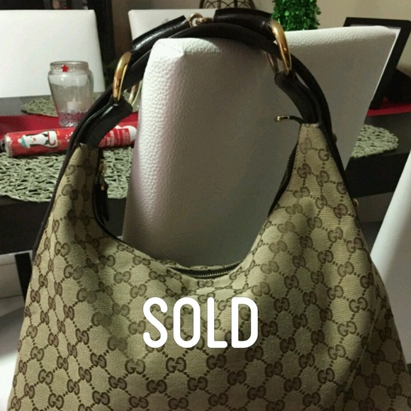 Authentic Gucci Horsebit Hobo Bag Medium