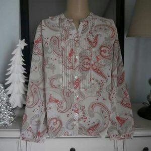 Chico's Button Down Blouse Size 1