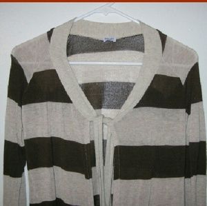 Splendid cardigan front tie striped rayon USA ..d