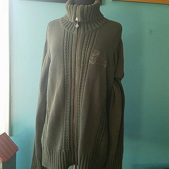 harley davidson cardigan sweater