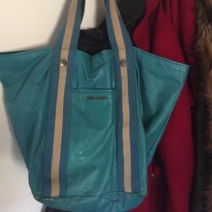 Juicy Couture Blue Leather Tote
