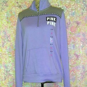 NWT PINK Perfect Quarter Zip Pullover