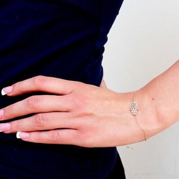 FINAL PRICE DROP! Delicate Hamsa Bracelet - Picture 2 of 3