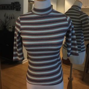 Zara trafaluc t shirt with high neck line.