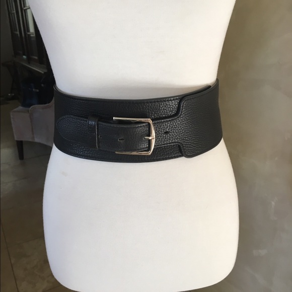 no branded Accessories - Beautiful black wide leather corset belt