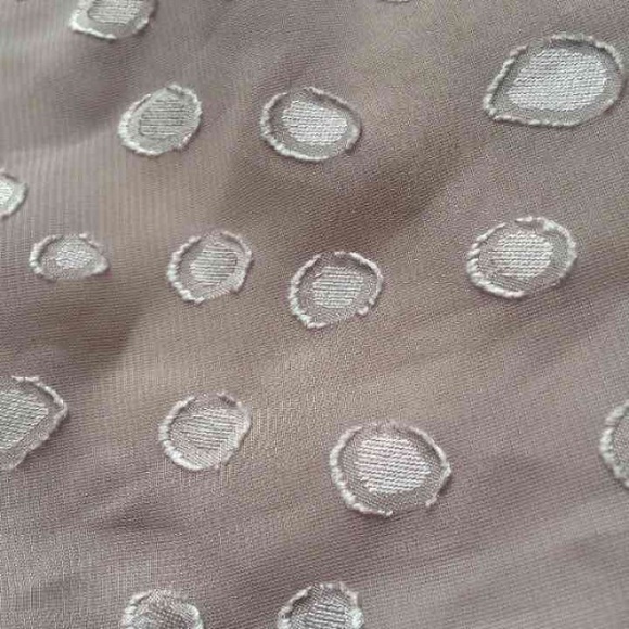 Women's Brown Sheer Polkadot Shirt Blouse - Picture 2 of 4