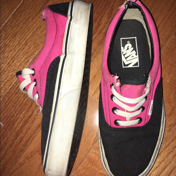 Pink, black and white vans