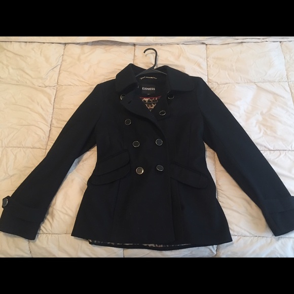 Express Pea coat size small black