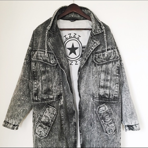 ❌SOLD!❌IZZI Rare Oversized Denim Jacket Men's - Picture 2 of 4