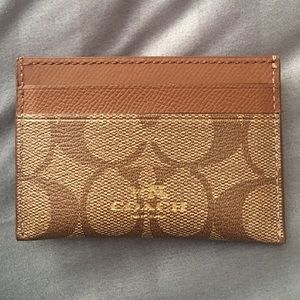 NWT Coach Signature PVC Card Case