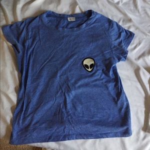 Brandy Melville blue alien top