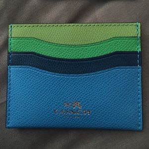 NWT Coach Color Block Card Case