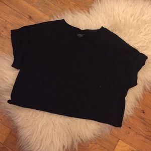 Topshop boxy crop tee