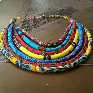 Authentic African Print Necklace