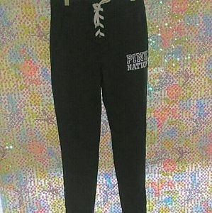 NWT PINK NATION Lace-up Campus Leggings