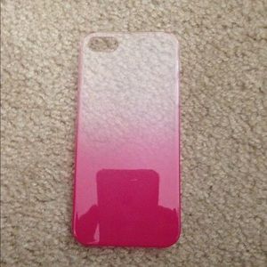 Clear and pink iPhone 5s case