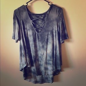 American eagle Lace up tee