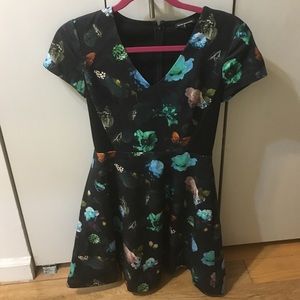 Fit and flare printed dress