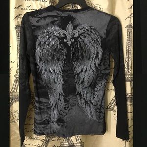 Cowgirl Legend Bling Angel Wing Top