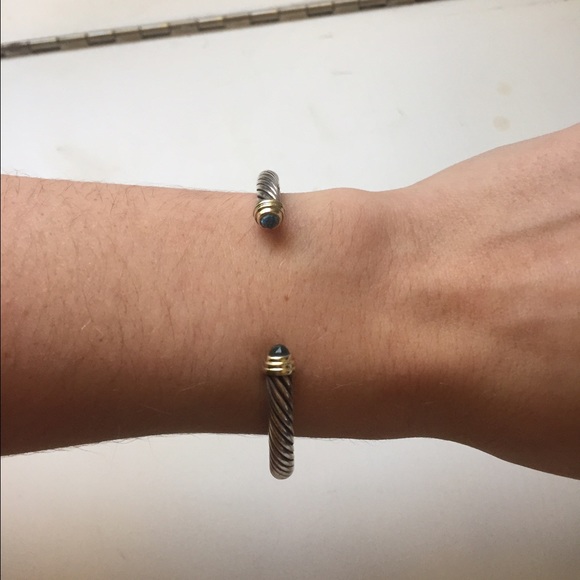 Cable Classics Bracelet 5mm w/ Blue Topaz 14k Gold