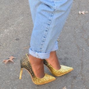 Glitter ombré heels