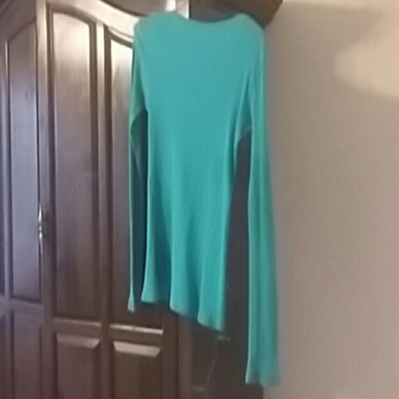 Teal green Henley tee