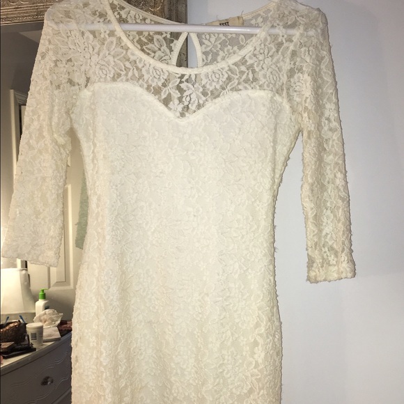 Antique white lace dress