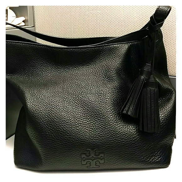 SOLD Tory Burch Thea Hobo in black! - Picture 1 of 4