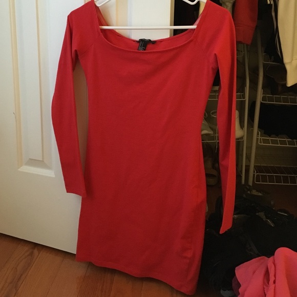 Red mini bodycon dress