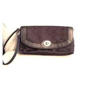 Authentic Coach black wristlet