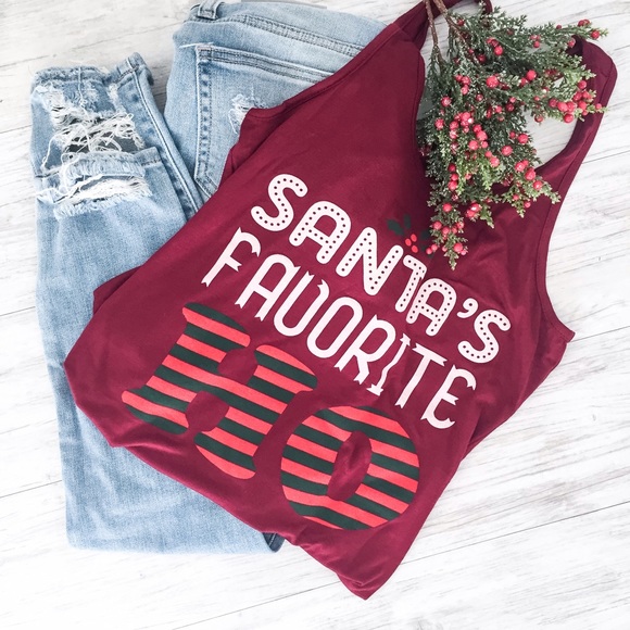 Jennifer's Chic Boutique Tops - Santa's Favorite Ho Tank✨Delivers by Xmas✨
