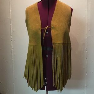 Suede fringed vest. Small to medium.
