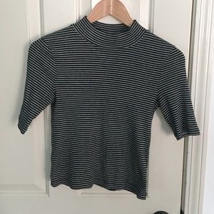 HM Striped Mock Turtleneck