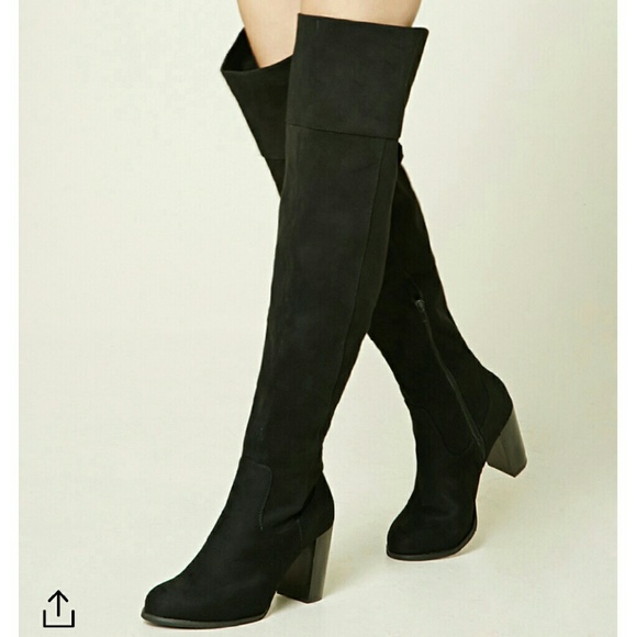 Forever 21 - Faux suede over the knee boots